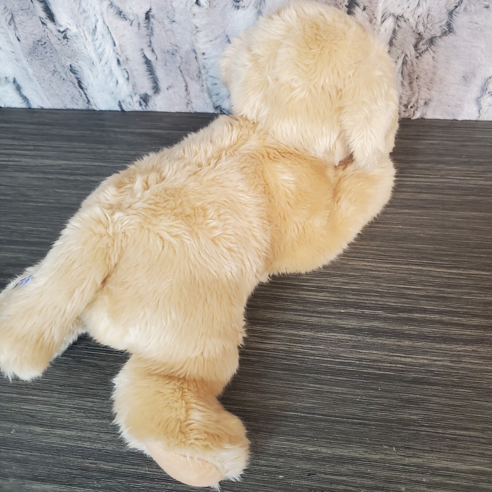 Aurora Golden Retriever Plush Dog 12" Stuffed Laying Puppy 2021 Beige Tan - Picture 4 of 8